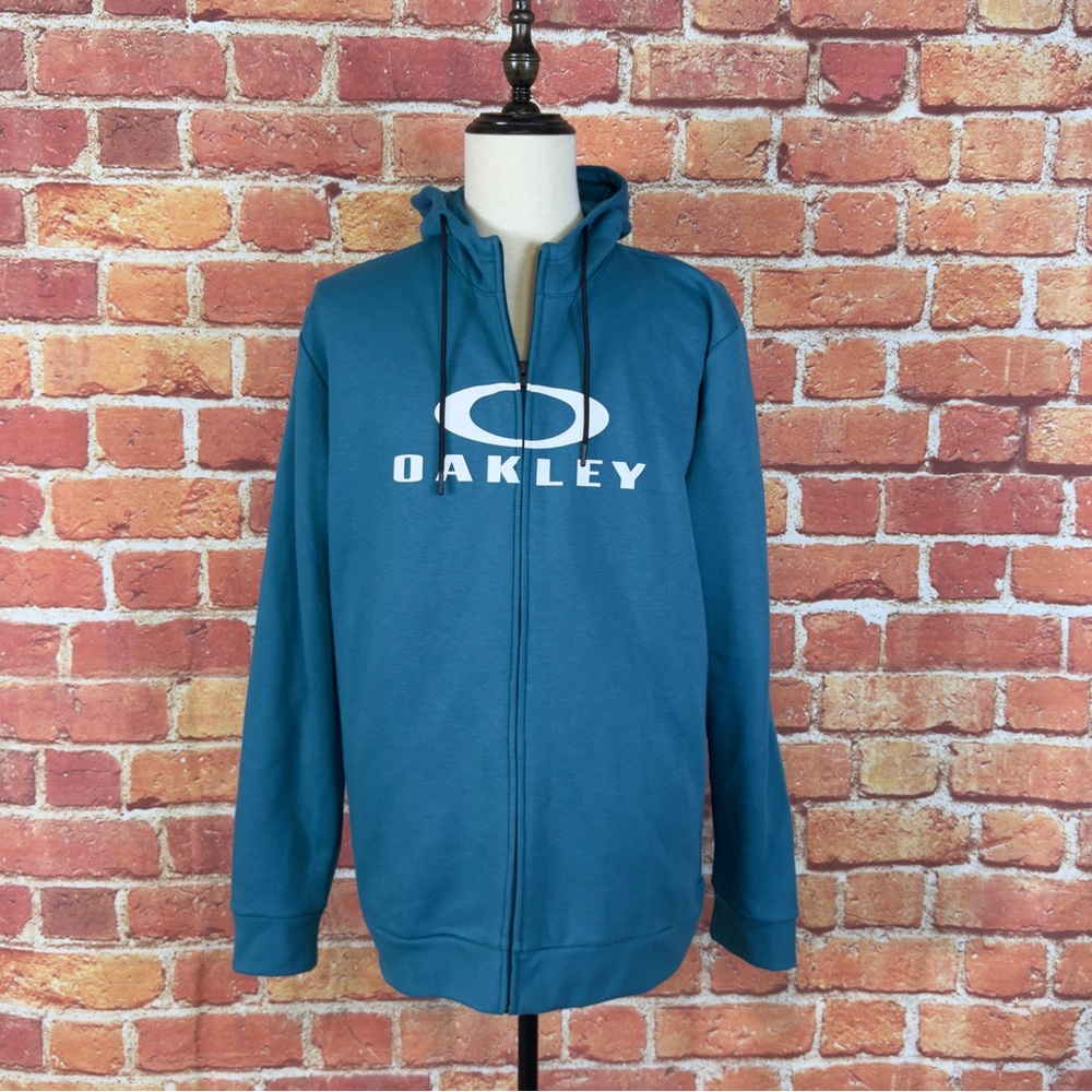 Oakley Teal Full-Zip Hoodie Regular Fit Men’s‎ Size XXL Pockets